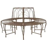 vidaXL Baumbank Ø 160 x 89 cm Braun