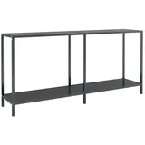 vidaXL Konsolentisch Schwarz 160x35x75,5 cm cm Hartglas