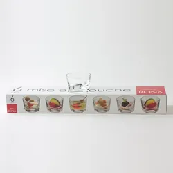 TABLE PASSION boite 6 mise en bouche droite 11 cl Transparent Rond Cristallin