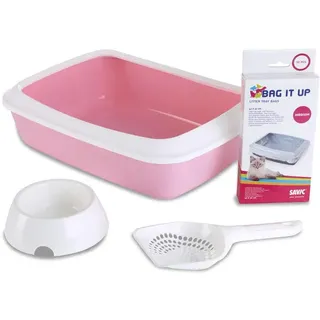 Savic Iriz Starter Kit Litter Tray 42x31x12.5cm Pink/White