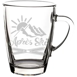Glasbecher Kaffeebecher 300 ml - Après Ski - 1 Stück