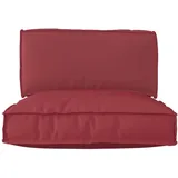 vidaXL Palettenkissen 80 x 80 x 12 cm rot 2-tlg.