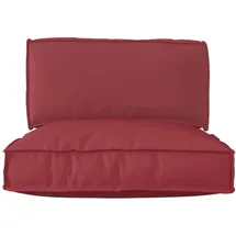 vidaXL Palettenkissen 80 x 80 x 12 cm rot 2-tlg.