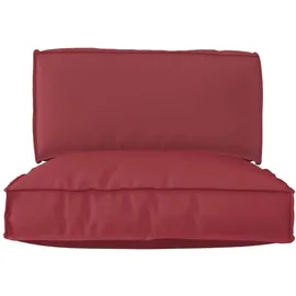 vidaXL Palettenkissen 80 x 80 x 12 cm rot 2-tlg.
