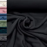 MAGAM-Stoffe Antonia Bio Fleece Stoff 100% Baumwolle Meterware 50cm (4. Schwarz)