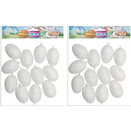 kompatible Ware Plastik-Figur weiß Eier Ø 6,0 cm, 12 St.