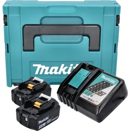 Makita Power Source Kit 18 V Li-Ion 2 x 3,0 Ah + DC18RC Ladegerät + Makpac 197952-5