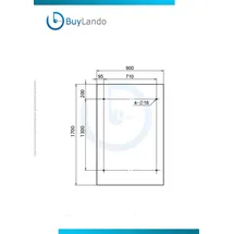 Buylando Vordach 170 x 90 cm transparent