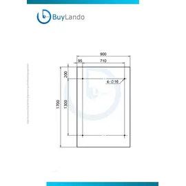 Buylando Vordach 170 x 90 cm transparent