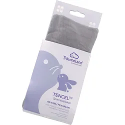 Bettlaken TRÄUMELAND "hochwertiges Spannbetttuch aus Tencel", grau (dunkelgrau), B:40cm L:90cm, Tencel, Obermaterial: 100% Lyocell (TENCEL), Laken, Tencel sorgt für ein besonders trockenes, gesundes Schlafklima