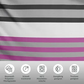 H.I.S. Majoran Polycotton recycelt beere 135 x 200 c m + 40 x 80 cm