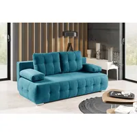 werk2 Schlafsofa Indigo Bettsofa mit Bettkasten, Breite 205cm, hochwertige Verarbeitung, 2-Sitzer Sofa und Schlafcouch mit Federkern & Bettkasten grün
