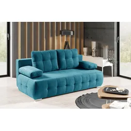 werk2 Schlafsofa Indigo Bettsofa mit Bettkasten, Breite 205cm, hochwertige Verarbeitung, 2-Sitzer Sofa und Schlafcouch mit Federkern & Bettkasten grün