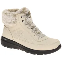 SKECHERS Glacial Ultra Mountain Muse Damen-Stiefelette, Natürliches schwarzes Synthetikmaterial, 36