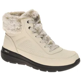SKECHERS Glacial Ultra Mountain Muse Damen-Stiefelette, Natürliches schwarzes Synthetikmaterial, 36