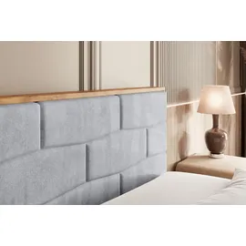 altdecor BOXBETT mit Matratze H3 und Lattenrost - LOLLI8 - 160x200 - Hellgrau