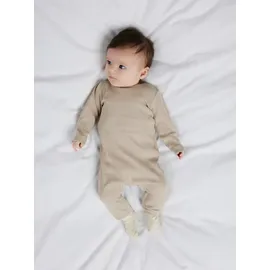 NAME IT "NBNNAKAL LS SUIT NOOS", Jungen, Gr. 80, N-Gr, beige (pure cashmere), Sweatware, Obermaterial: 95% Baumwolle, 5% Elasthan, unifarben, regular fit, Rundhals, Bodys Body
