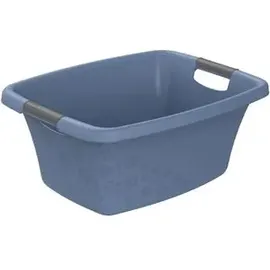 Rotho Flowers Wäschekorb, Kunststoff (PP) BPA-frei, blau, 25l, (50,5 x 38,3 x 21,8 cm)