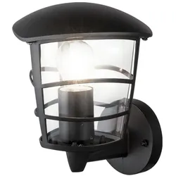 Wand Laterne Fassaden Beleuchtung ALU Terrassen Lampe schwarz im Set inkl. LED Leuchtmittel