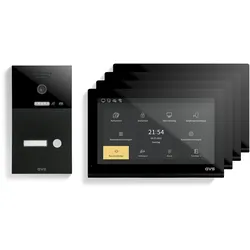 GVS - 1-Familienhaus IP Video Türsprechanlage AVS5504A - Mit 4x10 Zoll Monitor, App, HD-Kamera & Türöffner Funktion