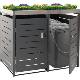 MCW Mülltonnenverkleidung H40 125 x 140 x 102 cm grau