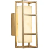 Searchlight Mirage Led-wandleuchte, Mattgold Und Marmoriertes Harz