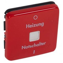 Wippe Kontroll " 0/1"  Heizung Notschalter Creo rot