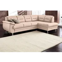 sit&more Ecksofa »Mailand L-Form, B: 250 cm« optional Bettfunktion, beige