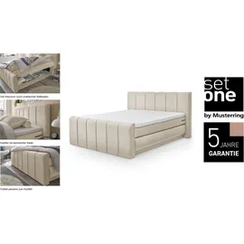 Set One by Musterring Boxspringbett Fairfield 180 x 200 cm Stoff Grau
