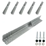 HOQ 6 x Sicherheits-Winkelanker 45x45x500mm Bodenanker Schaukelanker Spielturm Erdanker für Spieltürme, Schaukeln, etc.