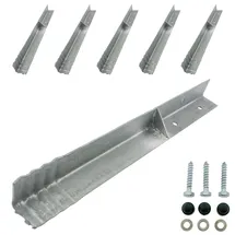 HOQ 6 x Sicherheits-Winkelanker 45x45x500mm Bodenanker Schaukelanker Spielturm Erdanker für Spieltürme, Schaukeln, etc.