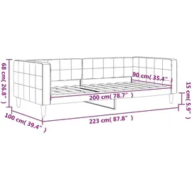 vidaXL Tagesbett Dunkelgrün 90x200 cm Samt