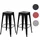 Mendler 2er-Set Barhocker Industriedesign stapelbar Metall  schwarz