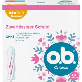 o.b. Tampons Normal für mittlere bis stärkere Tage, 64 St.