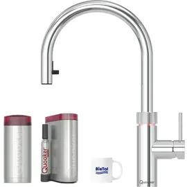 Quooker Flex verchromt glänzend COMBI Reservoire & CUBE gekühltes Sprudelwasser
