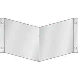 Nasenschild Wandmontage für zwei Symbole klein, Typ: 01200