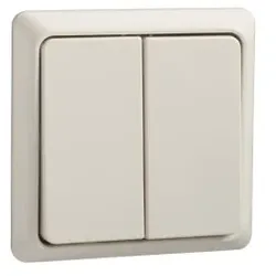 Elso 506390 Doppeltaster 42V/1A Aufputz flach RENOVIERUNG perlweiß