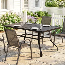 Outsunny Gartentisch 152 x 90 x 74 cm Schwarz
