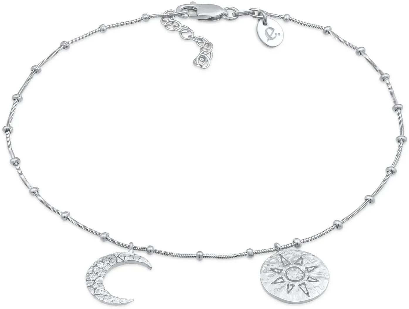 Elli Armkette »Fußschmuck Sonne Mond 925 Silber« Elli Silber 220