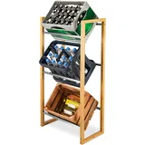 BoMoe Getränkeregal, Natur, Metall, Naturmaterialien, Rechteckig, 55x112x32 cm, Küchenzubehör, Flaschenträger