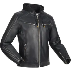 Segura Dorian 2 Motorfiets leren jas, zwart, 3XL Voorman