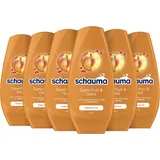 Schauma Schwarzkopf Spülung Superfruit & Glanz (6x 250 ml), vitalisierende Haarspülung mit pflegender Formel stärkt das Haar und verleiht einen natürlichen Glanz