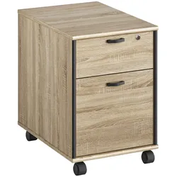 Container GAMI "MAMBO", braun (eiche sonoma), B:42cm H:61cm T:60cm, Spanplatte, Schränke, Bürowagen, Korpus auf Rollen