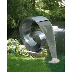 Gardenforma Wasserspiel Loop inkl. 1 Zoll Wasseranschluß, Ausführung: Edelstahl
