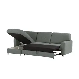 Smart Eckcouch Mikrofaser 2-Sitzer Grau