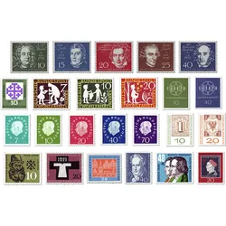 Briefmarken-Jahrgangssatz Deutschland 1959, postfrisch