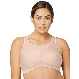 GLAMORISE Große Größen Plusgröße Bustier Sport-BH mit bestem Halt ohne Bügel Nr. 1066, Haut, 90I - 90I