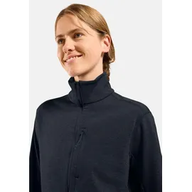 Odlo Grid Fleece Halber Reißverschluss Black Melange XS