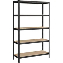 Songmics Schwerlastregal 60 cm x 120 cm x 200 cm Schwarz