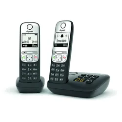 Gigaset A690A Duo Schnurlostelefon mit Anrufbeantworter - Schwarz
